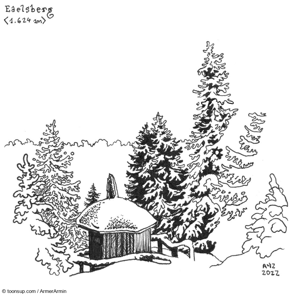 Illustration: Kritzeln + Kraxeln: Edelsberg (1.624m) 1