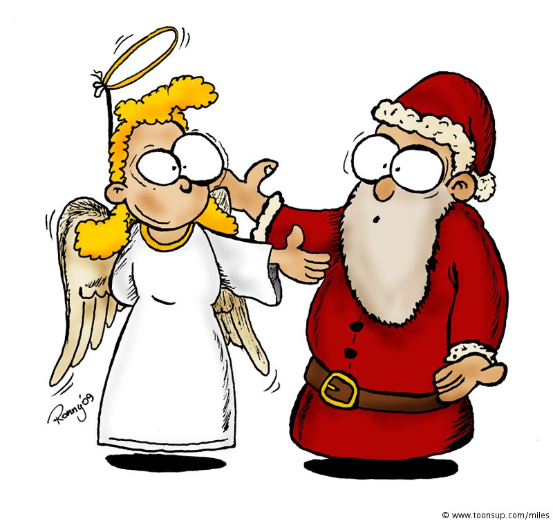 Cartoon: Christkind vs. Nikolaus - Toonsup