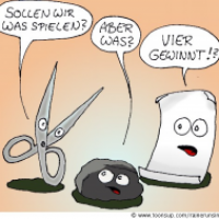 Cartoon: Schere Stein Papier - Toonsup