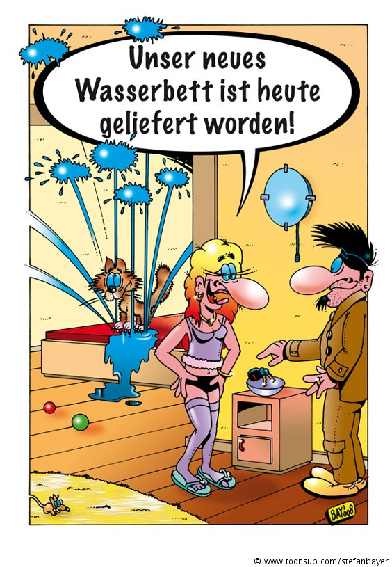 Cartoon: Cartoon von Stefan Bayer: Wasserbett - Toonsup