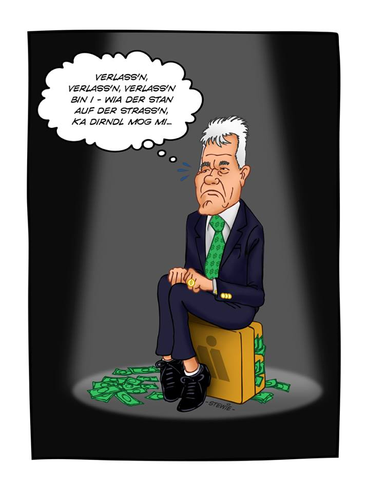 Cartoon: Frank Stronach Karikatur - Toonsup