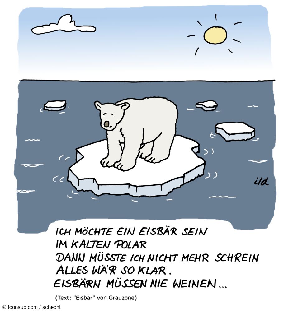 Cartoon: Ich möchte ein Eisbär sein - Toonsup