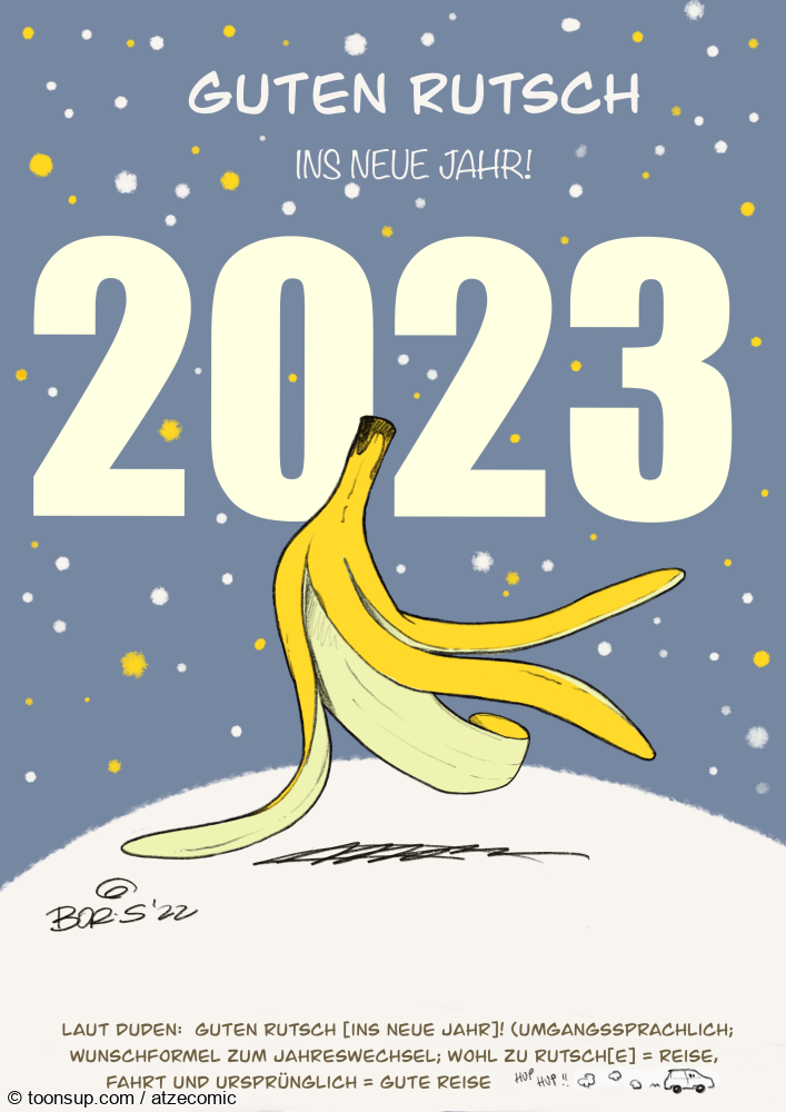 Illustration: Guten Rutsch 2023 - Toonsup
