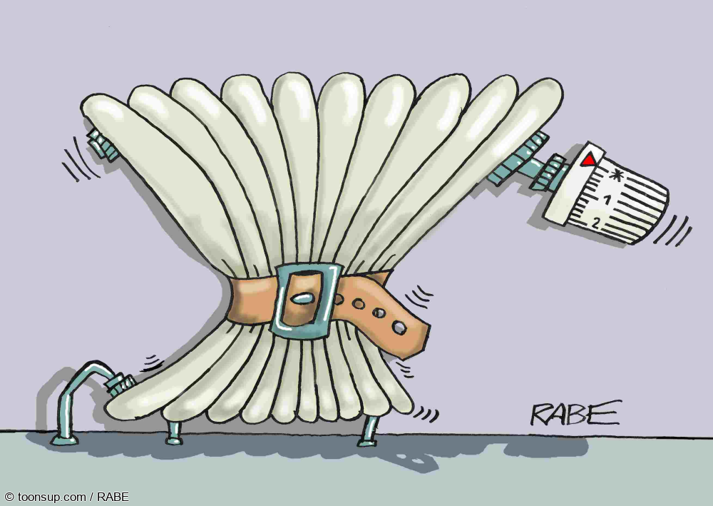 Cartoon: Gürtel enger schnallen - Toonsup
