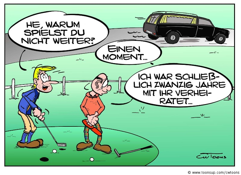 Cartoon: Alter Golfwitz - Toonsup