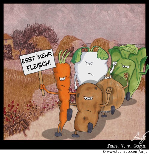 Cartoon: Esst mehr Fleisch - Toonsup