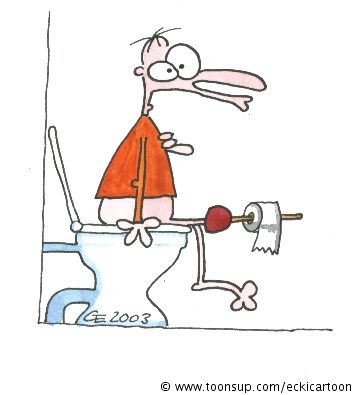 Cartoon: Holzbein - Toilette - Toonsup