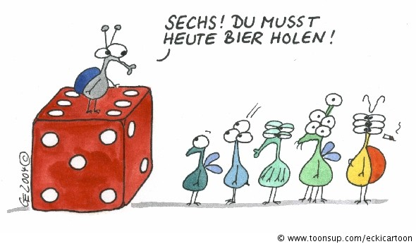Cartoon: Würfel - Toonsup