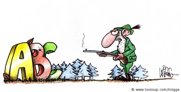 Cartoon: Der ABC-Schütze - Toonsup