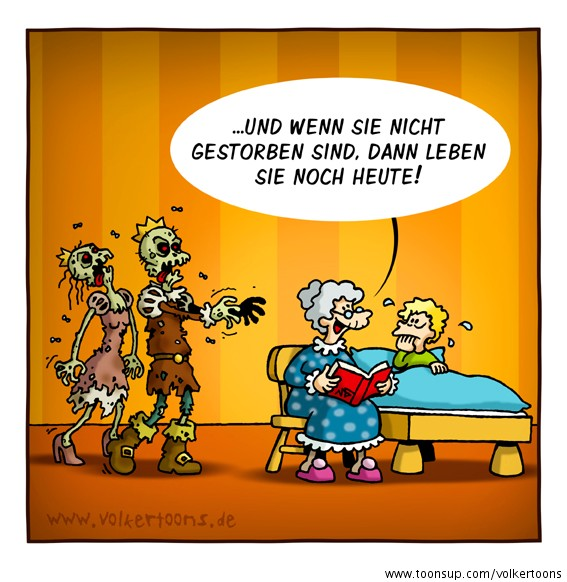 Cartoon: ...dann leben sie noch heute 1