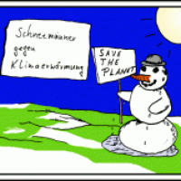 Schneemänner gegen Klimawandel