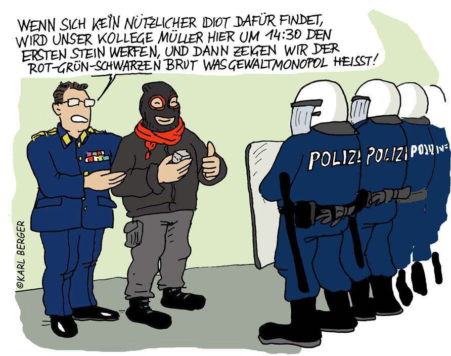 Cartoon: einsatzbesprechung 1