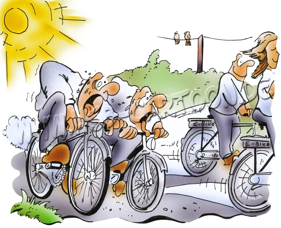 Cartoon: E-bikes auf dem Vormarsch - Toonsup