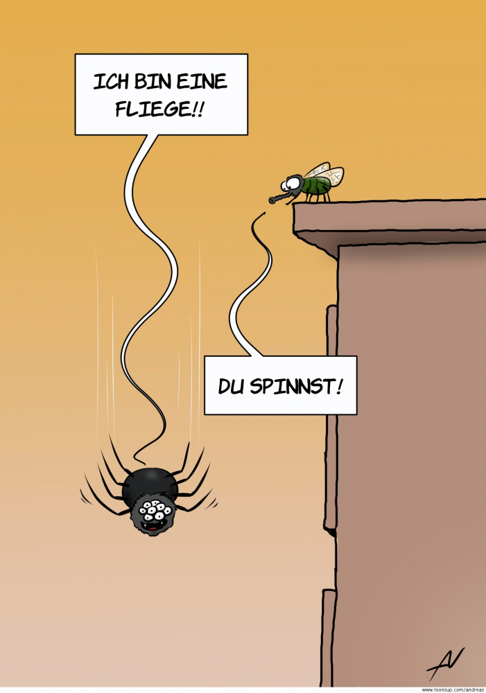 Cartoon: Die Spinnen, die fliegen! - Toonsup